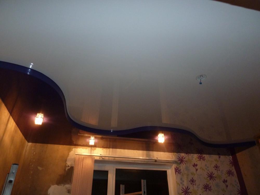 Двухуровневый натяжной потолок в детскую комнату в городе Лиски